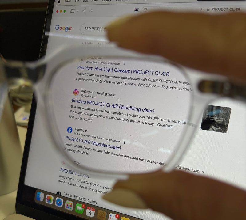 Why CLÆR lenses look clear on screen — and what the test data actually shows