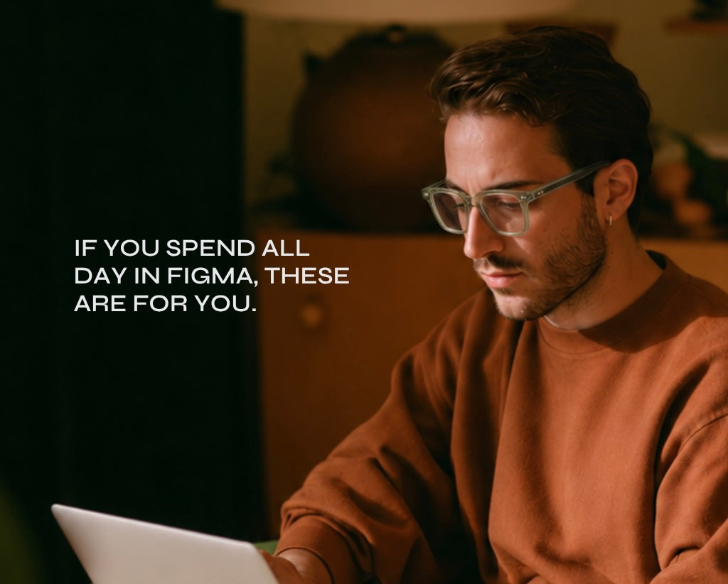 PROJECT CLÆR blue light glasses for Figma and UI/UX designers