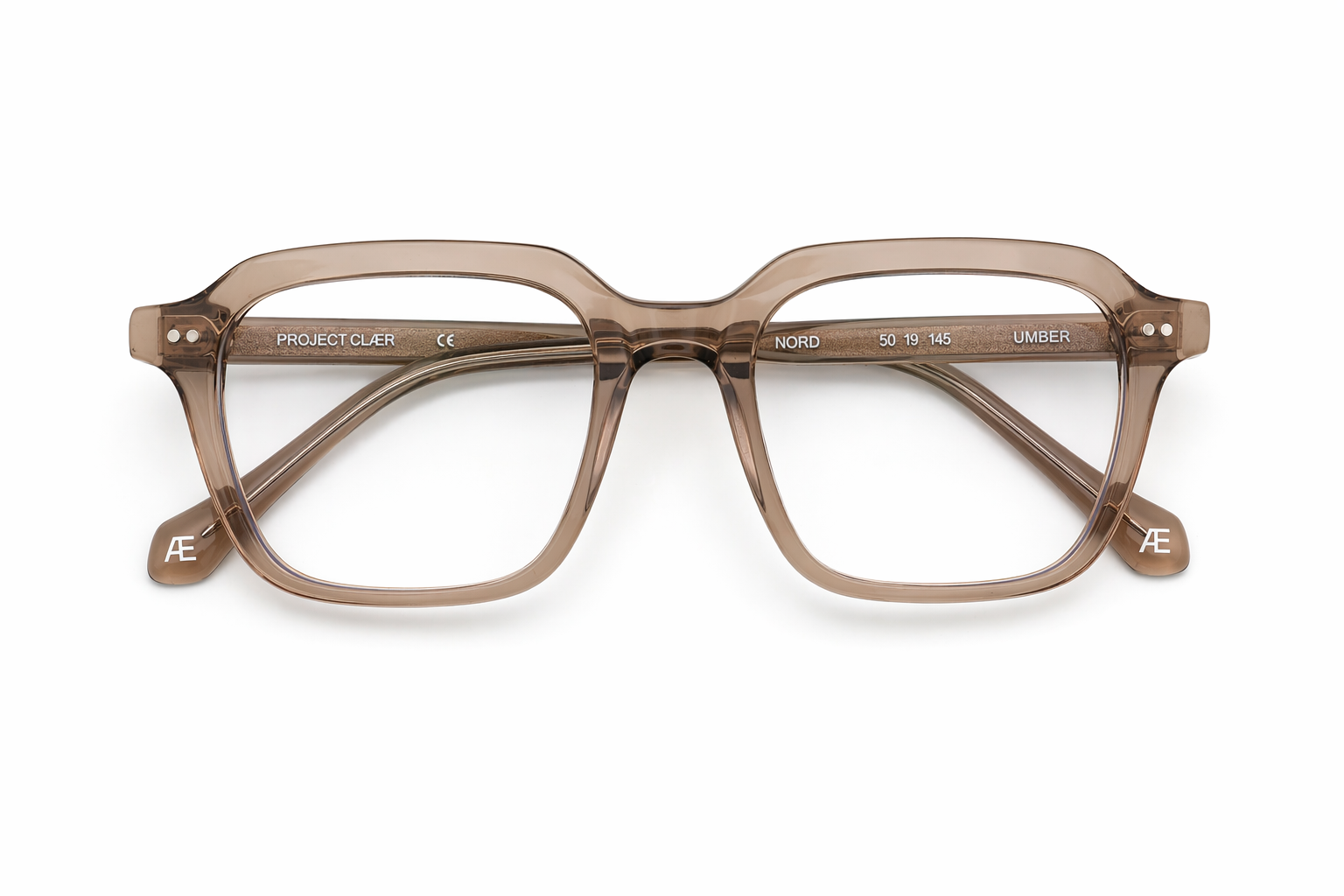 Brown blue light eyeglasses NORD Umber on a white background