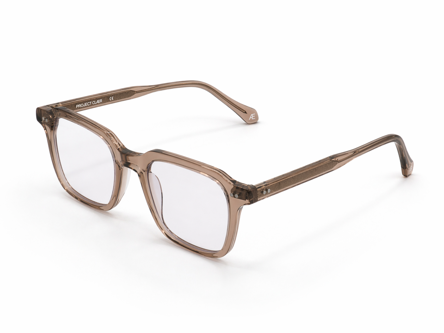 Brown blue light eyeglasses NORD Umber on a white background