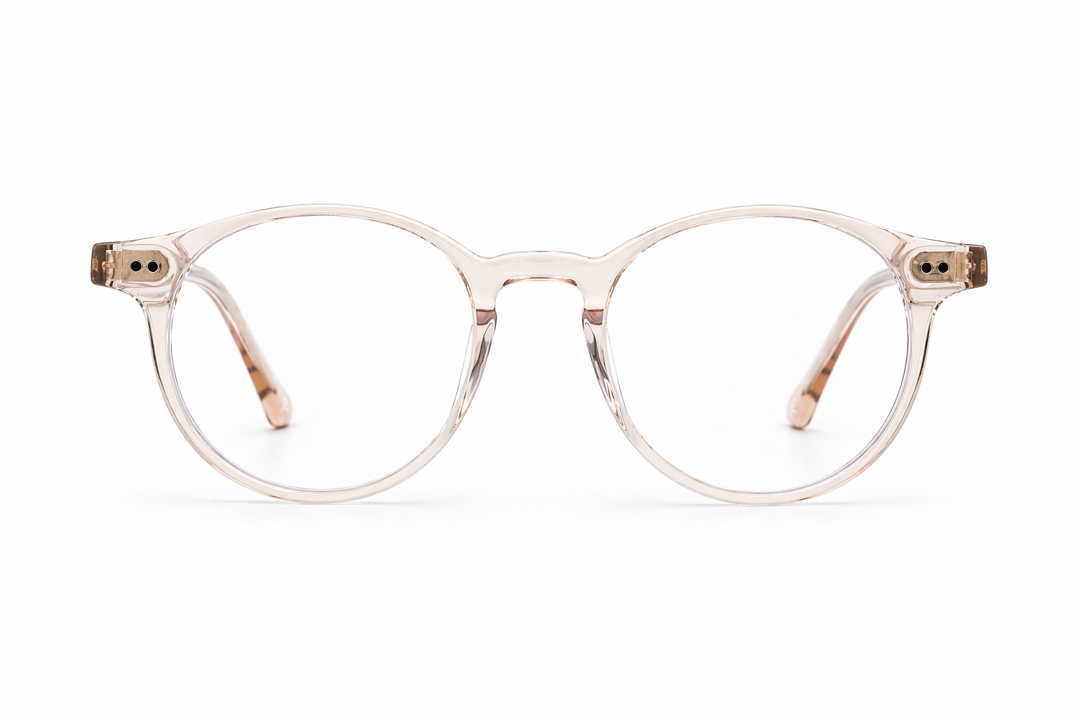Round blue light eyeglasses SOL dawn with a acetate frame on a white background